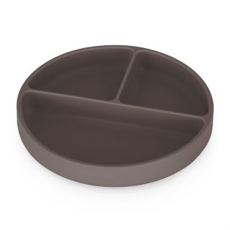   Petite&Mars Szilikon osztott tányér, kerek Take&Match Bitter Cocoa 6m+