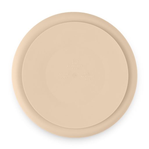 Petite&Mars Szilikon osztott kerek tányér, Take&Match, Desert Sand, 6 hó+