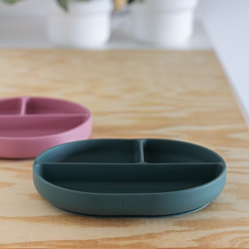 Petite&Mars Szilikon osztott ovális tányér, Take&Match, Intense Ochre, 6 hó+