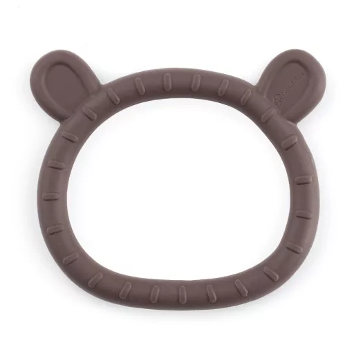 PETITE&MARS Szilikon rágóka Teddy 0m+ - Bitter Cocoa