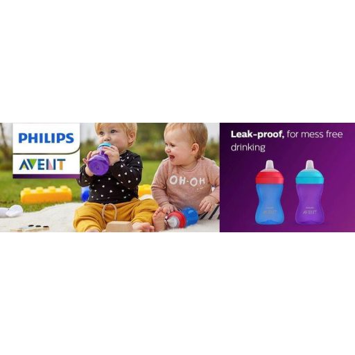 Avent SCF802/02 Puha harapásálló csőrös pohár, 300 ml, lila