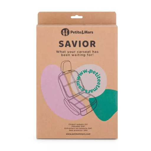 Petite&Mars Ülésvédő Savior 3in1 - Absolute Black