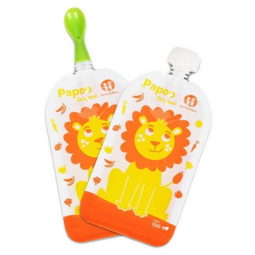 Petite&Mars Papoo Original tasak bébiételekhez, lion, 6 db
