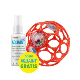   Oball Rattle Játék, 10 cm, orange, 0 hó+, + AJÁNDÉK Aquaint, 50ml