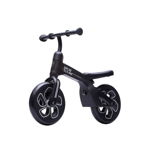 QPLAY futóbicikli Tech Black, kor 2 - 4 év, 30 kg-ig