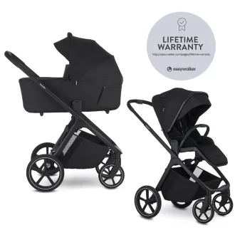 EASYWALKER Kombinált babakocsi Zoey Go - Pure Black