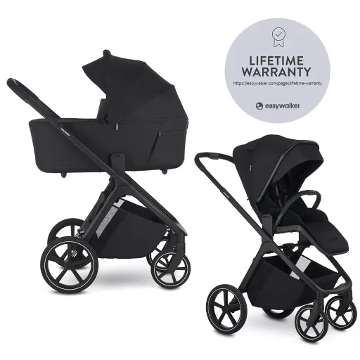 EASYWALKER Kombinált babakocsi Zoey Go - Pure Black