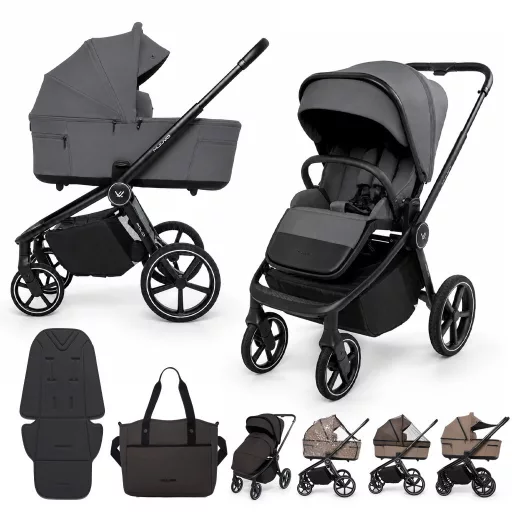 MUUVO Kombinált babakocsi 2in1 Fold - Iron Graphite