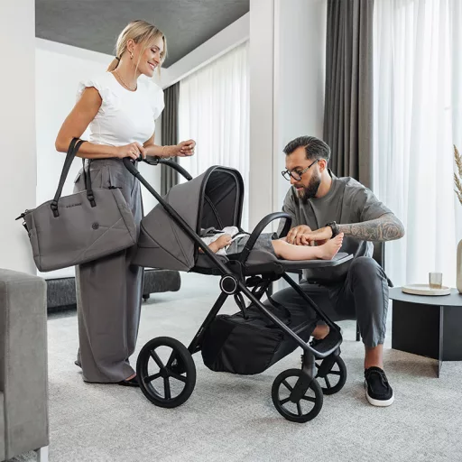 MUUVO Kombinált babakocsi Muuvo One 2 az 1-ben - Negro