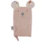 EKO Pamut frottír fürdetőkesztyű fülekkel Bear 20x15 cm - Rose pink
