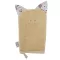 EKO Pamut frottír fürdetőkesztyű fülekkel Cat 20x15 cm - Beige