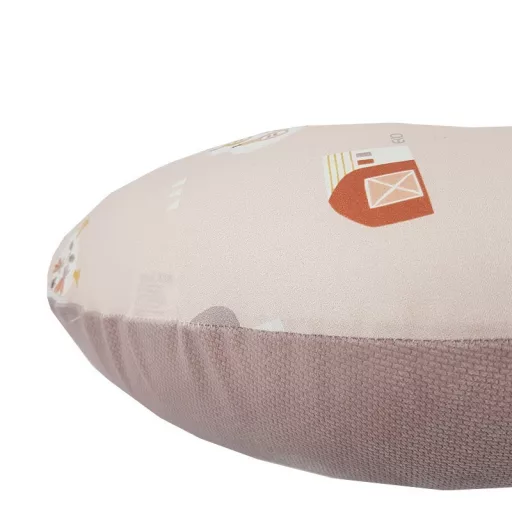 EKO Szoptatós párna kicsi Velvet My farm 60x60 cm - Powder pink