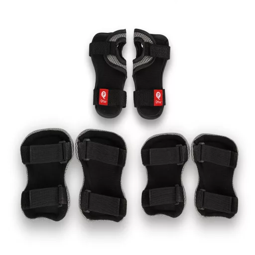 QPLAY Gyermek védőfelszerelés Fekete, méret S, kor 3-5 év