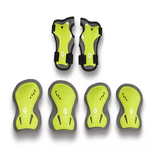 QPLAY Gyermek védőfelszerelés Green, méret S, kor 3-5 év