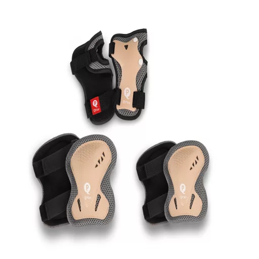 QPLAY Gyermek védőfelszerelés Khaki, méret S, kor 3-5 év