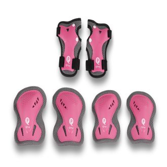 QPLAY Gyermek védőfelszerelés Pink, méret S, kor 3-5 év