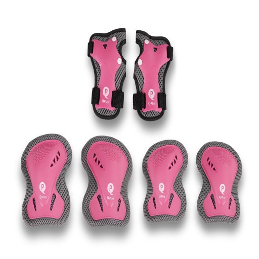QPLAY Gyermek védőfelszerelés Pink, méret S, kor 3-5 év