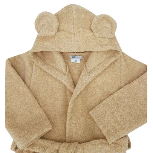 EKO Köntös pamutból kapucnival és fülekkel méret 92-98 - Beige