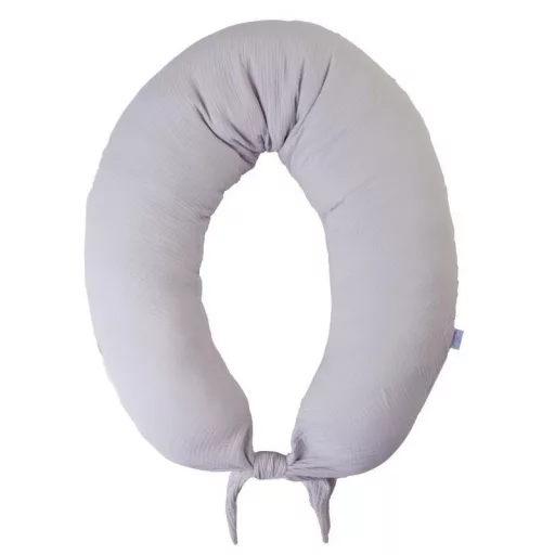 BABYMATEX Moon szoptatós párna muszlin 260 cm - világosszürke