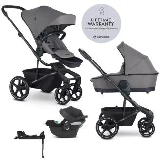  EASYWALKER Babakocsi 4 az 1-ben Harvey⁵ 2v1 Pebble Grey LITE RWS + CYBEX Aton B2 i-Size Bázis