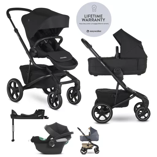 EASYWALKER KÉSZLET Babakocsi Jimmey 2 az 1-ben Pepper Black LITE RWS + CYBEX Aton B2 i-Size + alap