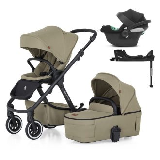   Petite&Mars Babakocsi szett 4v1 ICON LITE AIR + CYBEX Aton B2 i-Size - Mossy Green