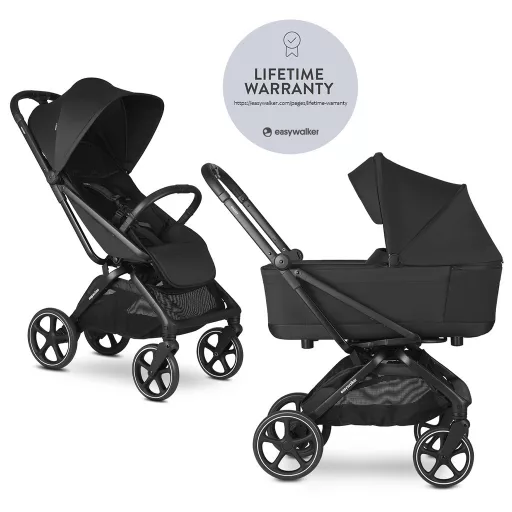 EASYWALKER Kombinált babakocsi Rockey L Pure Black