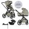 EASYWALKER Kombinált babakocsi Zoey Sage Green + CYBEX Aton B2 i-Size + bázis
