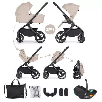   PETITE&MARS Kombinált babakocsi SCOUT 3 az 1-ben + Core Pro i-Size - Soft Mousse 