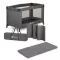 PETITE&MARS Utazóágy Koot Lite matraccal Foldie, Dark Grey