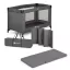 PETITE&MARS Utazóágy Koot Lite matraccal Foldie, Dark Grey
