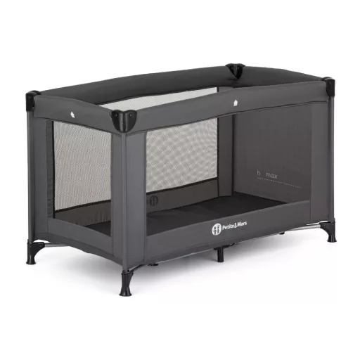 PETITE&MARS Utazóágy Koot Lite matraccal Foldie, Dark Grey