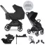 EASYWALKER Babakocsi szett 4 az 1-ben Rockey L Pure Black + CYBEX Aton B2 i-Size + bázis