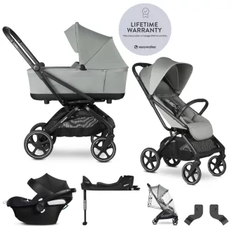   EASYWALKER Babakocsi szett 4 az 1-ben Rockey L Fresh Green + CYBEX Aton B2 i-Size + bázis