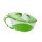 Canpol babies Tál kanállal és fedéllel, 350ml, LITTLE COW - zöld