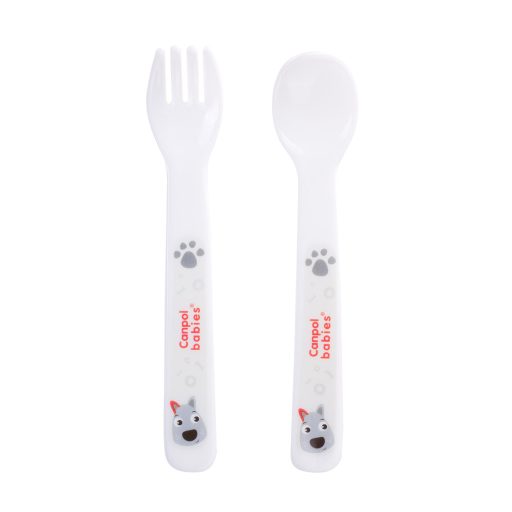 Canpol babies Műanyag étkészlet, CUTE ANIMALS, kék