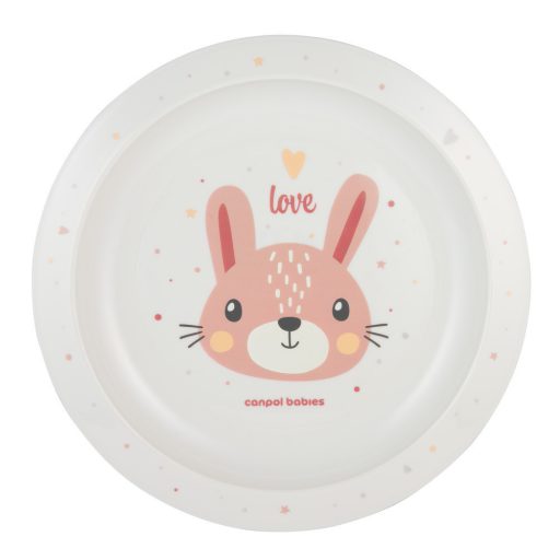 Canpol babies Műanyag tányér, CUTE ANIMALS, nyuszi