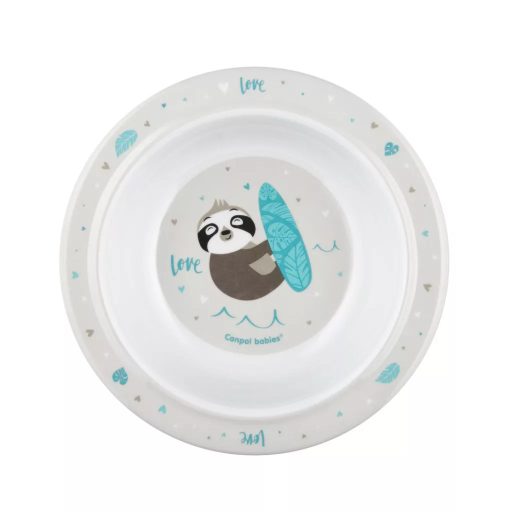 Canpol babies Melamin tál tapadókoronggal, 270ml, EXOTIC ANIMALS - szürke
