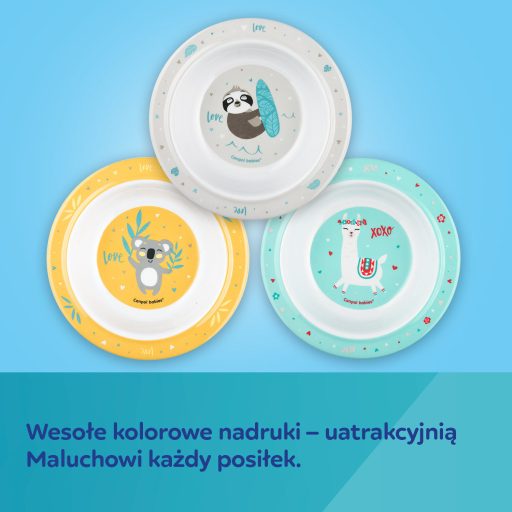 Canpol babies Melamin tál tapadókoronggal, 270ml, EXOTIC ANIMALS - szürke