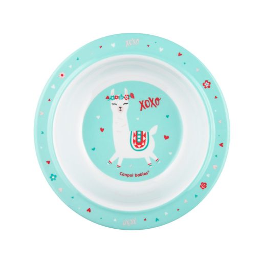 Canpol babies Melamine tál tapadókoronggal, 270ml, EXOTIC ANIMALS - türkiz