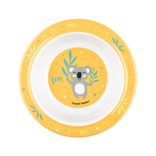 Canpol babies Melamine tál tapadókoronggal, 270ml, EXOTIC ANIMALS - sárga