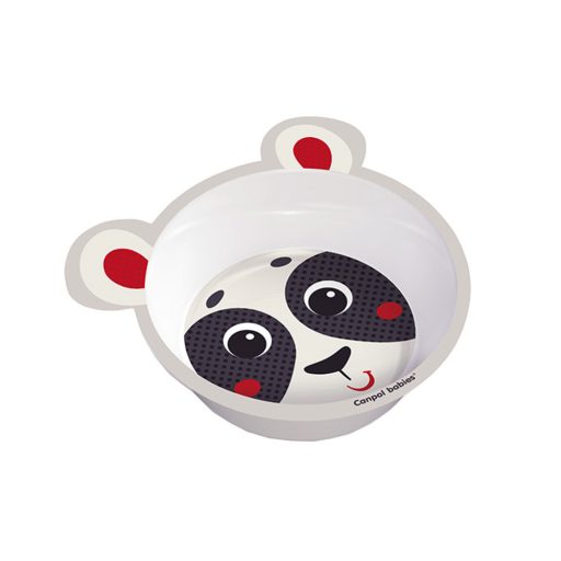 Canpol babies Csúszásgátló tál, melamin, 490ml, HELLO LITTLE - bézs