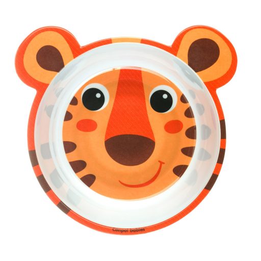 Canpol babies Csúszásgátló tál, melamin, 490ml, HELLO LITTLE - narancs