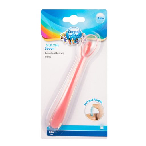 Canpol babies Szilikon kanál - rózsaszín