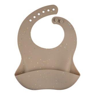 Canpol babies Szilikon előke zsebbel, DOTS - bézs Canpol babies Szilikon előke zsebbel, DOTS - bézs