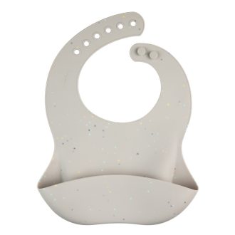 Canpol babies Szilikon előke zsebbel, DOTS - szürke Canpol babies Szilikon előke zsebbel, DOTS - szürke