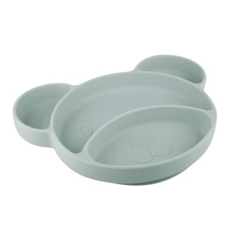 Canpol babies Szilikonos, osztott tányér tapadókoronggal, Mackó - zöld   Canpol babies Szilikonos, osztott tányér tapadókoronggal, Mackó - zöld