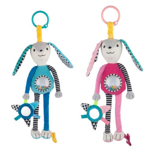 Canpol babies Plüss játék csörgővel és tükörrel, LONG EARS