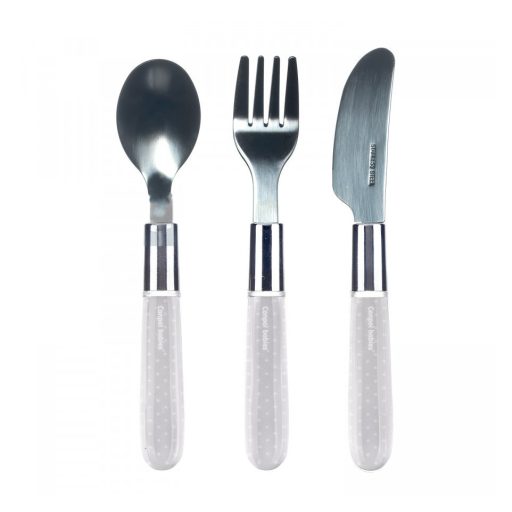 Canpol babies Rozsdamentes acél, evőeszköz készlet - fehér