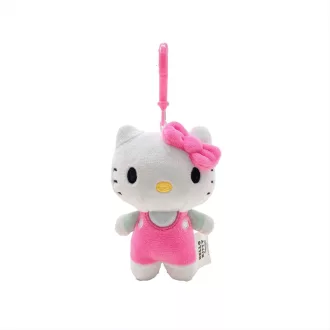 Hello Kitty plüss táskaklipp, 12 cm - rózsaszín